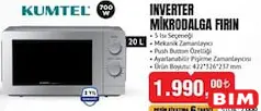 KUMTEL INVERTER MİKRODALGA FIRIN 20 L